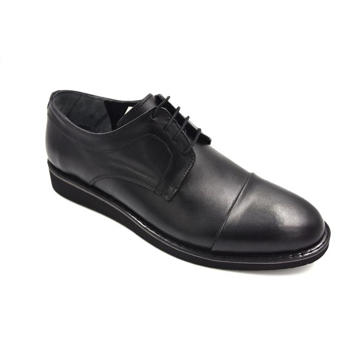 Prego Stilloni Hakiki Deri Poli Taban Erkek Klasik Günlük Ayakkabı SİYAH