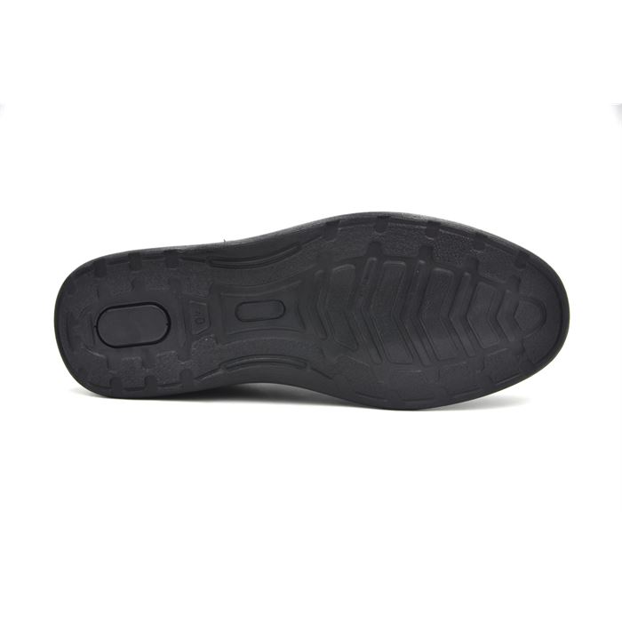 Prego Hakiki Deri Poli Taban Topuk Dikeni Destekli Bağcıklı Erkek Günlük Confort Ayakkabı SİYAH