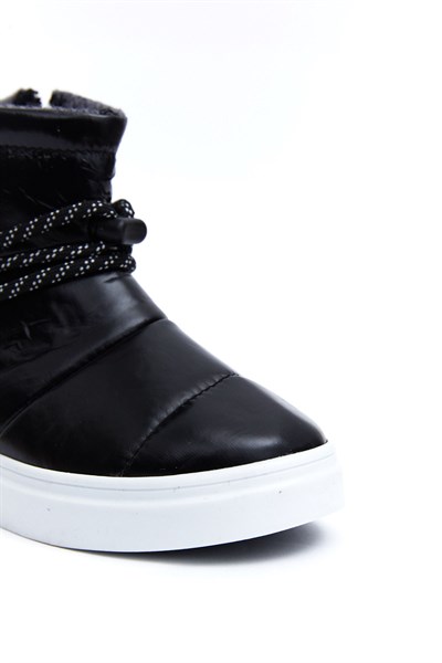 Dudino Teddy Fermuarlı Termo Kaymaz Taban Çocuk Bot SİYAH