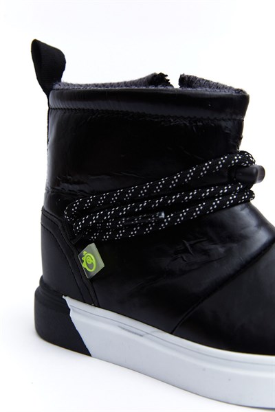 Dudino Teddy Fermuarlı Termo Kaymaz Taban Çocuk Bot SİYAH