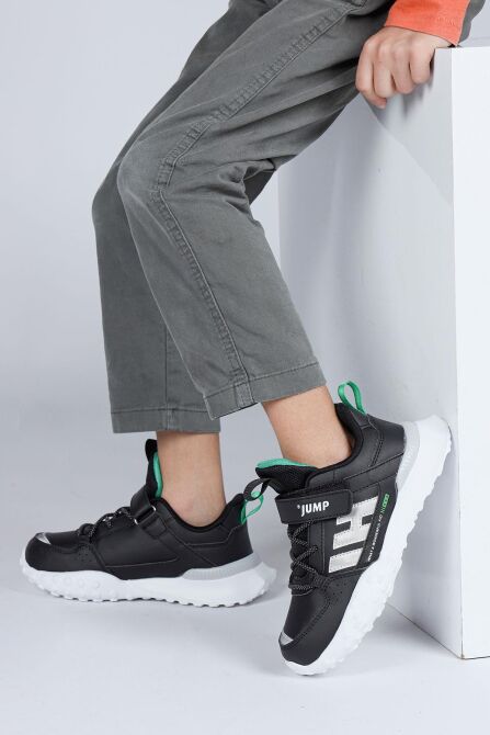 Jump 29602 Cırtlı Üniseks Çocuk Sneaker Günlük Spor Ayakkabı SİYAH