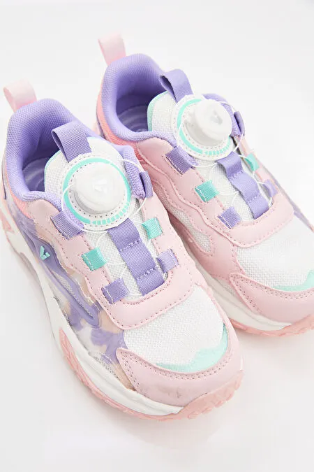 Vicco Odette Mekanizmalı Bağcık Phlon Hafif Taban Çocuk Spor Ayakkabı PUDRA