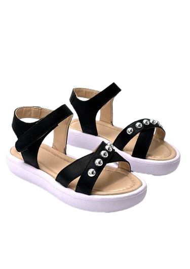 Kindep Troklu Phlon Hafif Taban Kız Çocuk Sandalet SİYAH