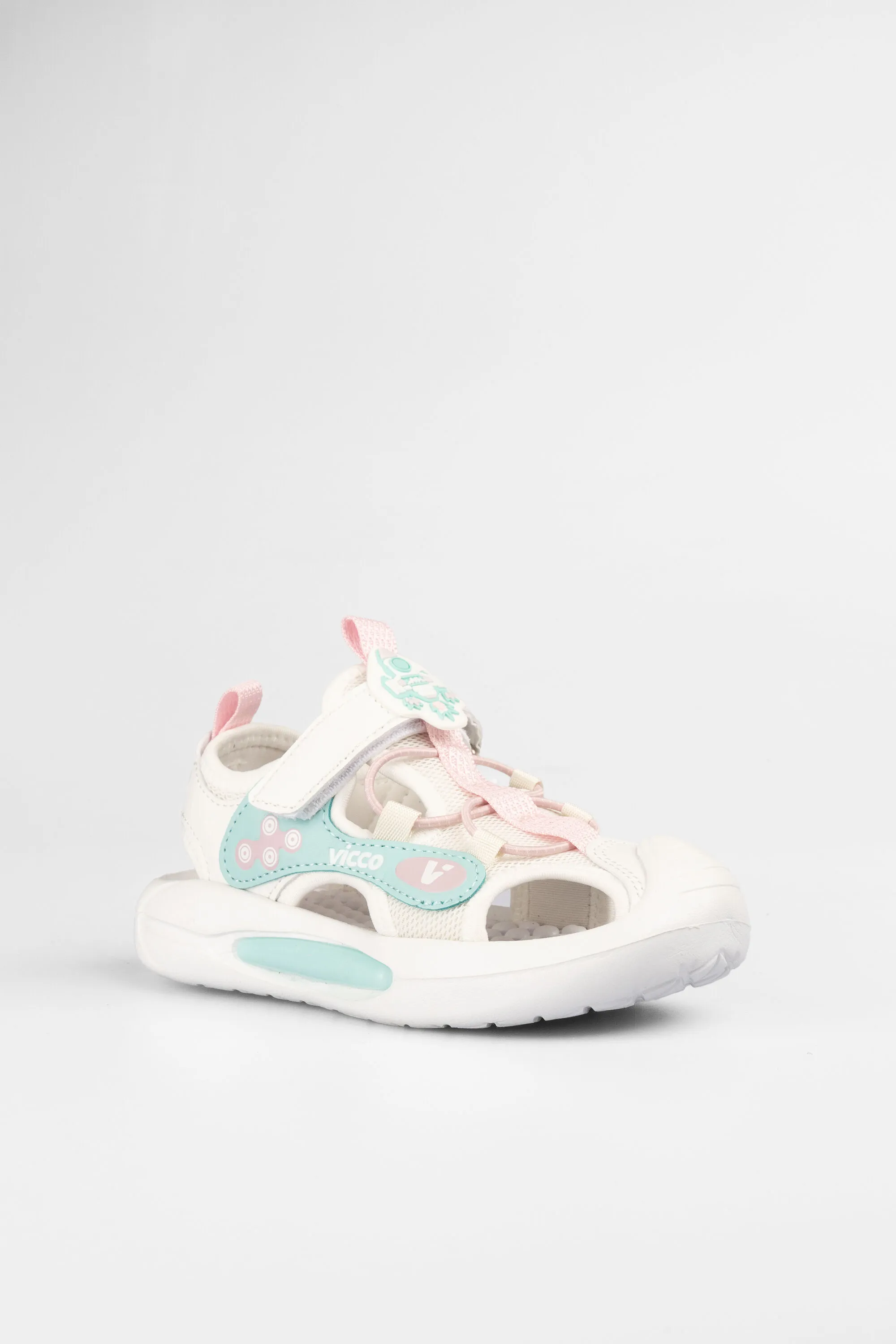 Vicco Rocket Işıklı Çocuk Sandalet BEYAZ PEMBE