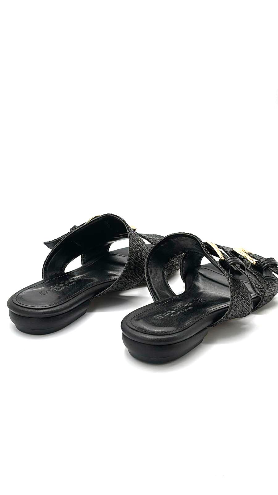 Kindep Çift Toka Detaylı Günlük Kadın Terlik SİYAH