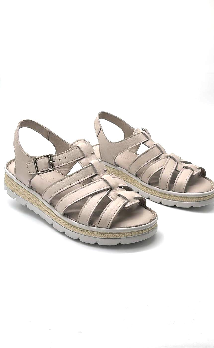 Kindep Papatya Hakiki Deri Comfort Günlük Kadın Terlik Açık Gri