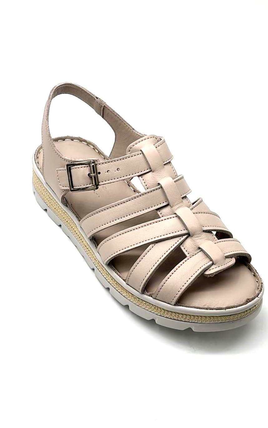 Kindep Papatya Hakiki Deri Comfort Günlük Kadın Terlik Açık Gri