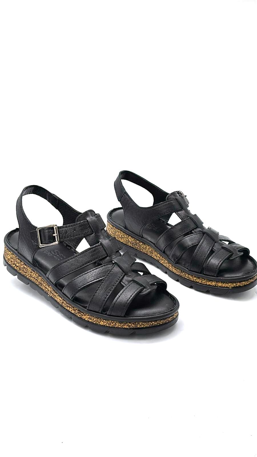 Kindep Papatya Hakiki Deri Comfort Günlük Kadın Terlik SİYAH