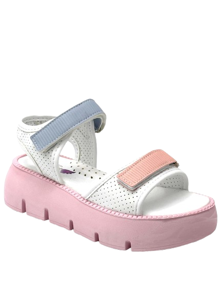 Kindep Mini Angel Poli Hafif Taban Cırtlı Kız Çocuk Sandalet BEYAZ