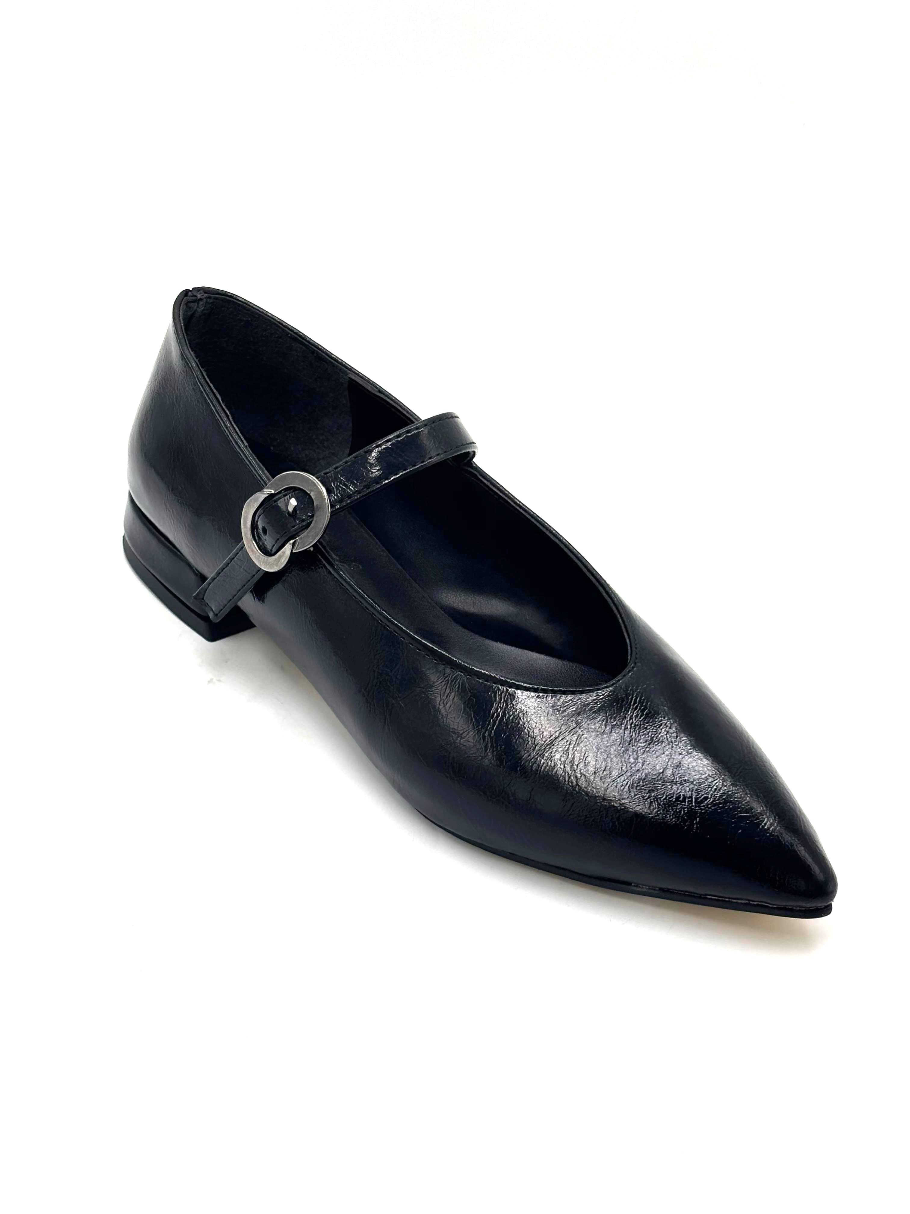 Kindep Marina Tokalı Günlük Kadın Babet SİYAH